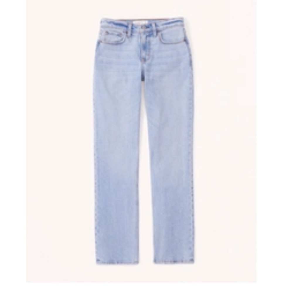 Abercrombie straight mid rise curve love Jean